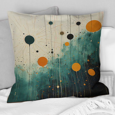 Coussin décoratif coloré Mid Century Minimalist Oasis III - Minimalisme