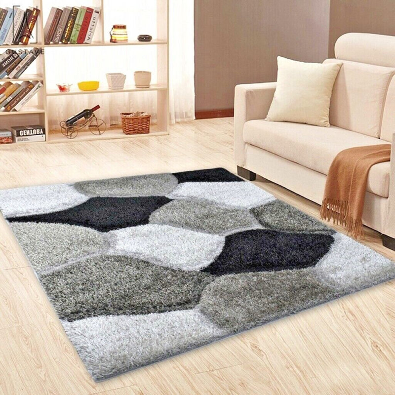 Arreana Abstract Shag Area Rug, Rectangle 120 x 170cm