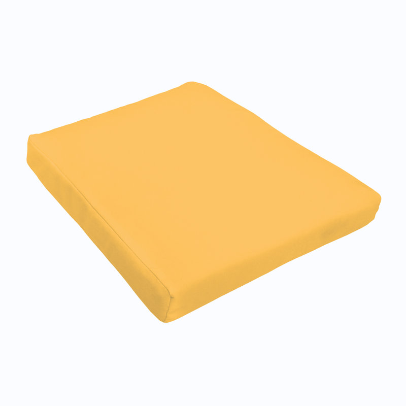 Outdoor 2.5'' Dining Chair Cushion, Canvas Sunflower Yellow Sunbrella® Canvas