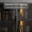 62.99" Light Luxury Black Sintered Stone Tall Cabinet with Glass Doors, Living Room Dining Wine Storage Cabinet with LED Lights