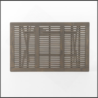 Table d'extérieur pliable 43,5 po Positano en bois d'acacia résistant aux intempéries, parfaite pour la terrasse et le balcon