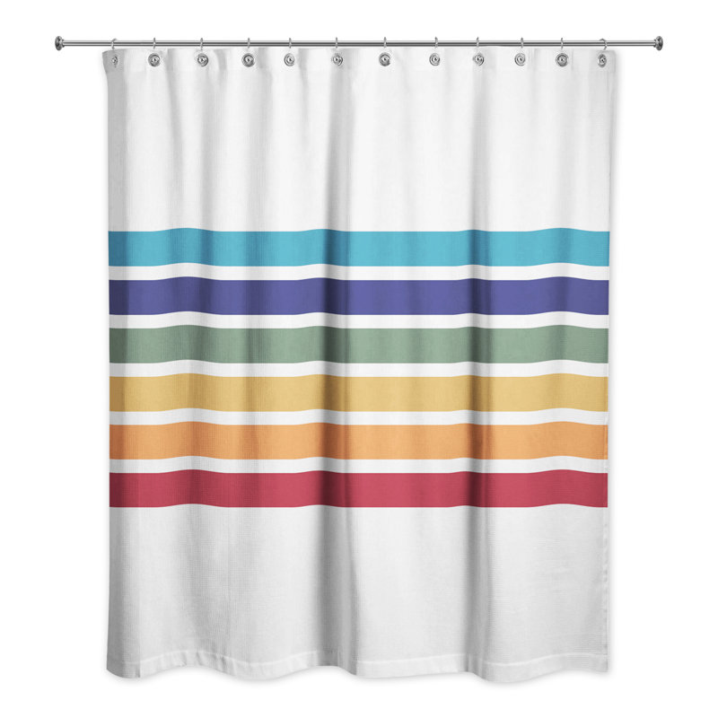 Rideau de douche simple Perine, Multicolore foncé