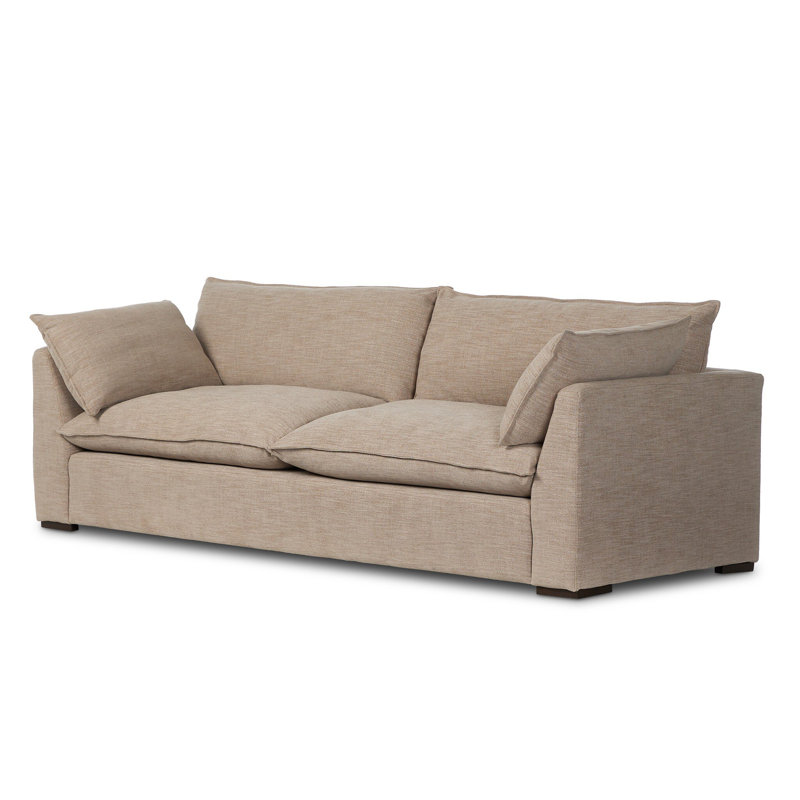 Canapé rembourré Hestia, Mélange de polyester pierre Laken