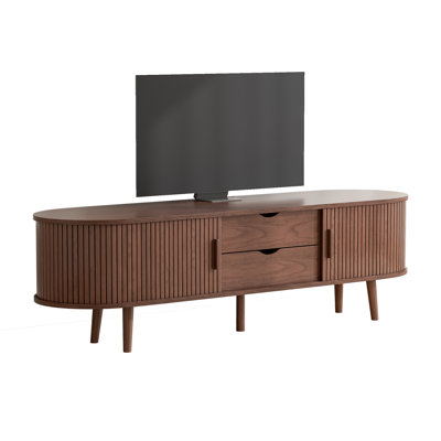 Meuble télé avec tiroirs et tablettes de rangement Chaddy. Meuble audio-vidéo en bois pour salon et chambre à coucher, console multimédia et meuble télé moderne