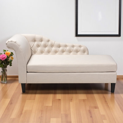 Trulinea upholstered chaise lounge with fabric upholstery