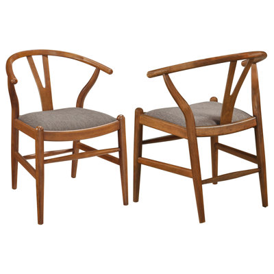 Chaise d'appoint en bois Hykeem Wishbone