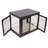 Wooden Dog Crate Furniture with Cushion - 32 Inch Medium Dog Kennel with Double Doors - Indoor Decorative Pet House End Table for Small and Medium Pets (Espresso)