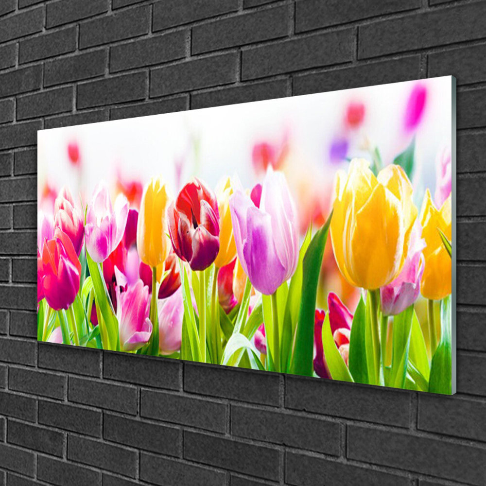 Floral Tulips - Unframed Photograph on Glass