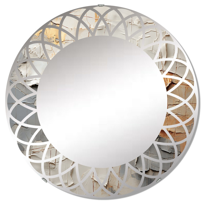 Chesterstole - Miroir mural moderne rond, 32 po x 32 po