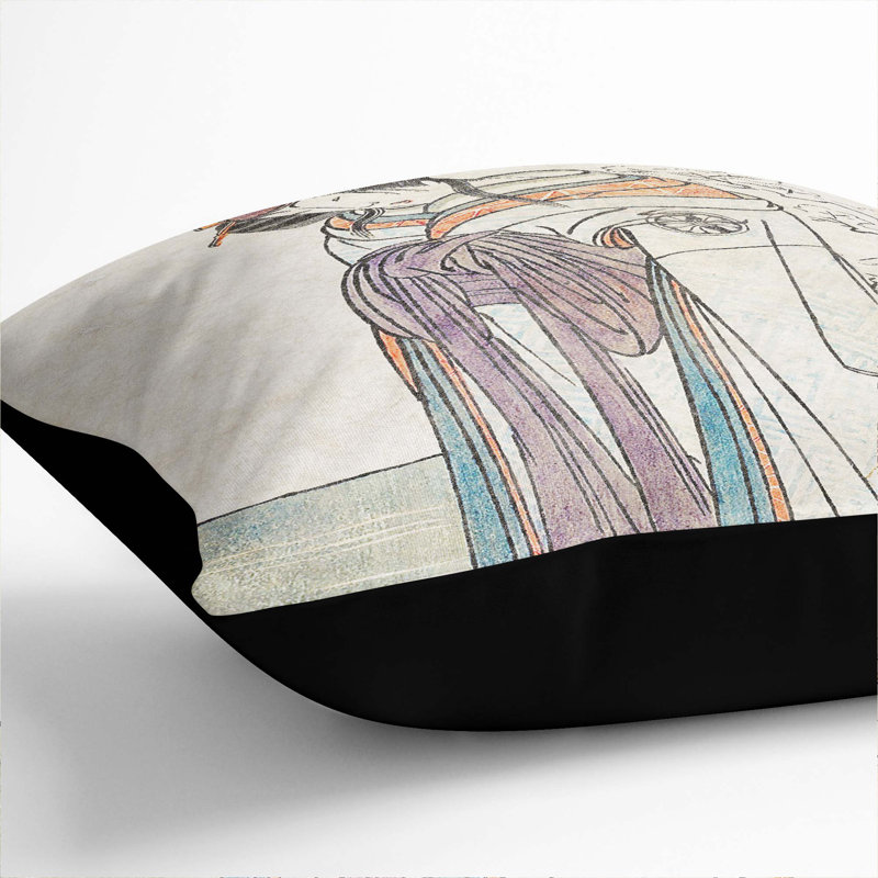 Square Throw Cushion, 40cm H x 40cm W x 15cm D, Black