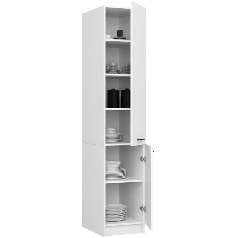 Tall kitchen cabinet in white