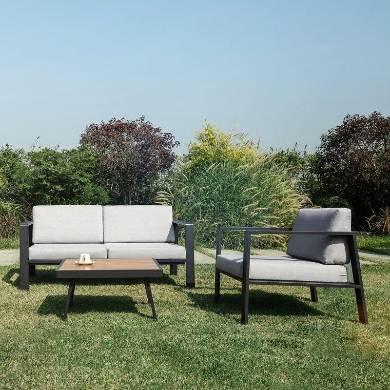 Chaise de patio avec coussins Nofi