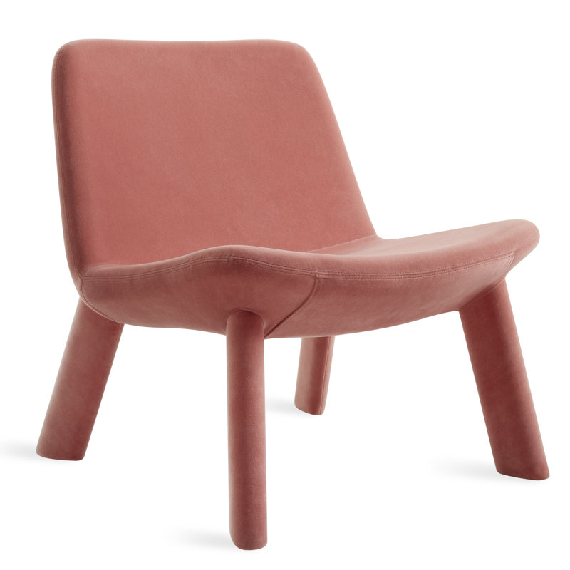 Neat Lounge Chair, Ablin Orange Velvet