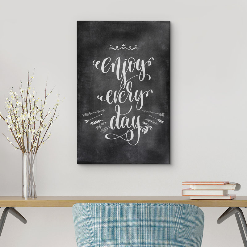 «Enjoy Every Day» sur toile, H 24 po x l 16 po x P 1,5 po