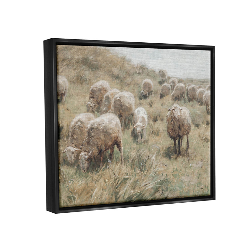 Art mural sur toile flottant, "Rurale", H 17 po x l 21 po x P 1,7 po, Cadre flottant noir de jais