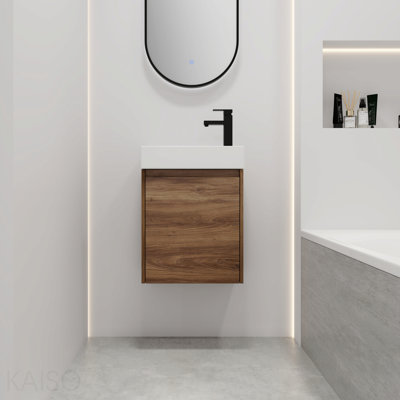 18 Inch Floating Small Bathroom Vanity With Single Sink, Suitable For Small Bathroom