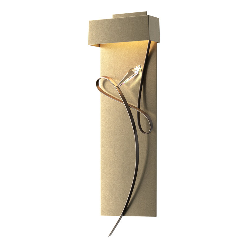 Rhapsody 1-Light LED Flush Mounted Sconce, Soft Gold, Bronze