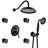 Matte Black Bathroom Fixture - 360 Rotating Shower Head, Hand Head Corrosion , 2 Heads-121320288