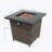Wicker Square Fire Pit Table