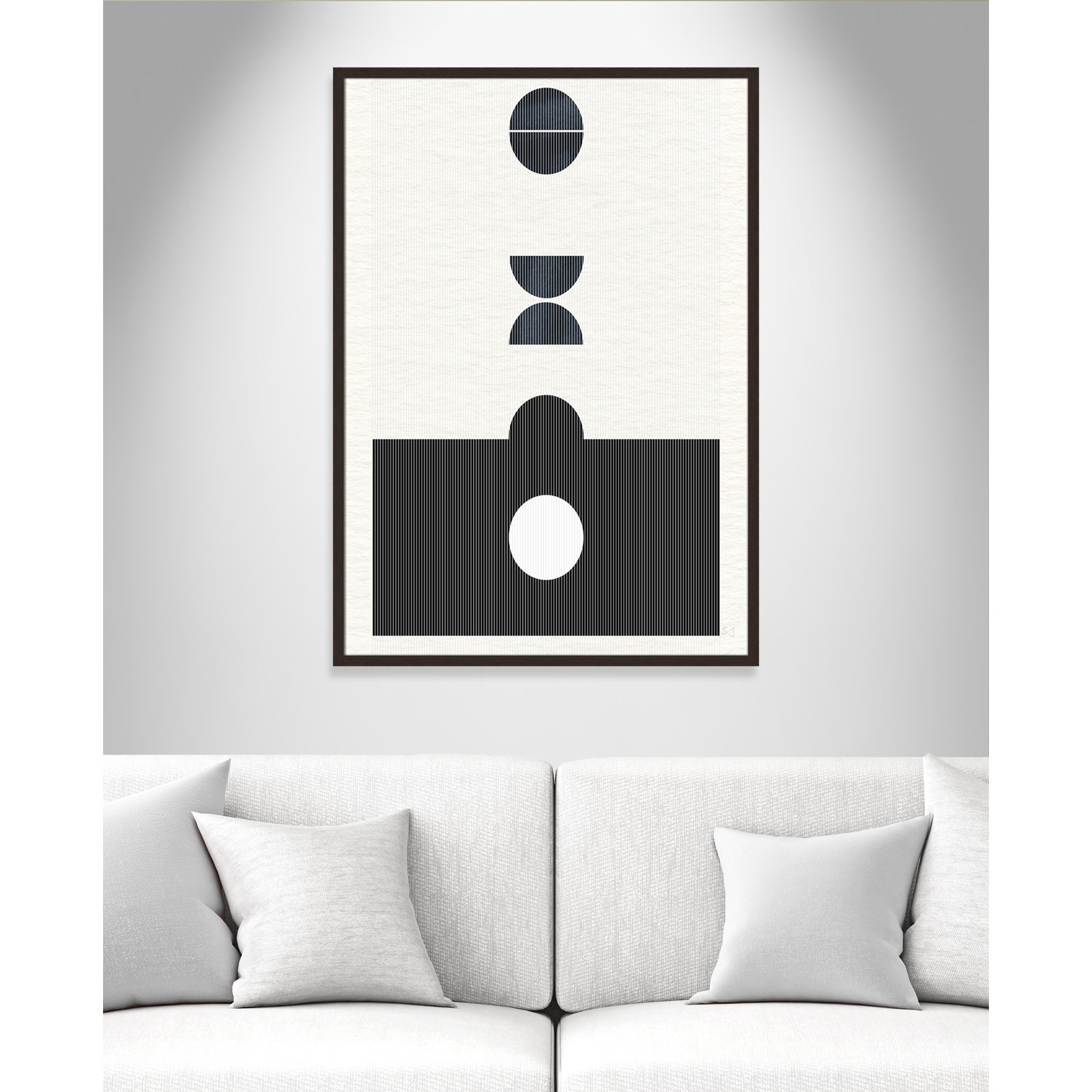 Eclipse I by Susan Jill, 41.5" H x 29.5" W x 0.75" D, Open Grain Walnut Framed