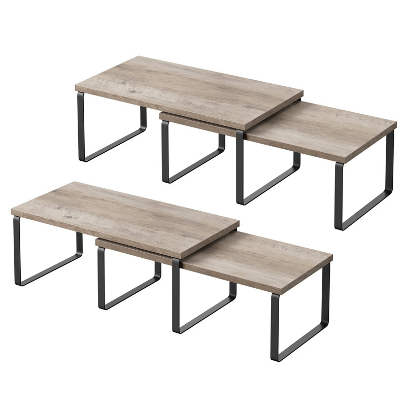 Cabinet Organizer Shelf, Ink Black/Heather Greige, 16" W