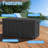80 Gallon Wood-grain Style Lockable Deck Box, Water Resistant Resin-124941368
