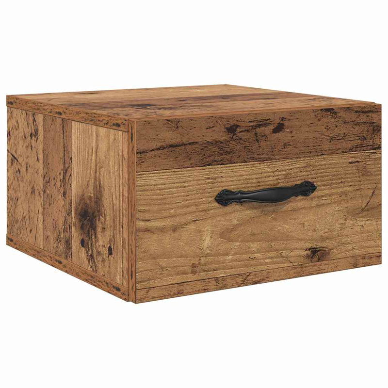 35cm W Manufactured Wood Bedside Table, Old Wood