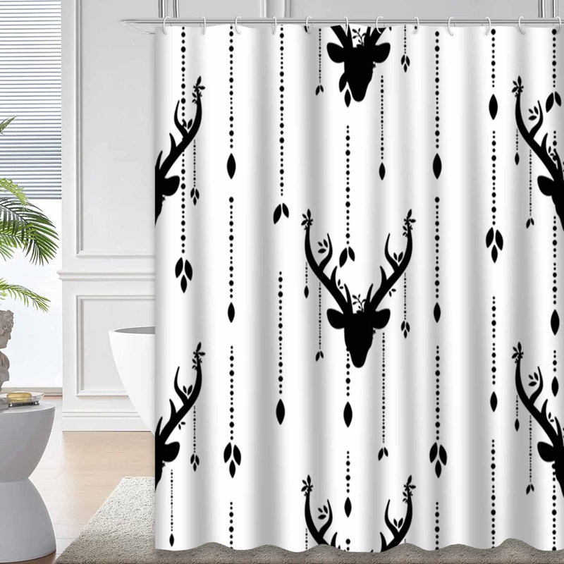 Rideau de douche Boho Deer, L 72 po x l 84 po