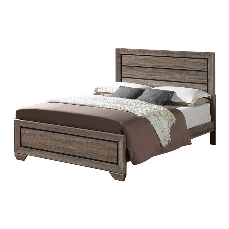Ensemble de chambre à coucher 5 pièces Bryenna en taupe délavé, Grand