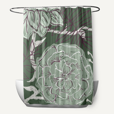 Rideau de douche simple à motif floral Altom
