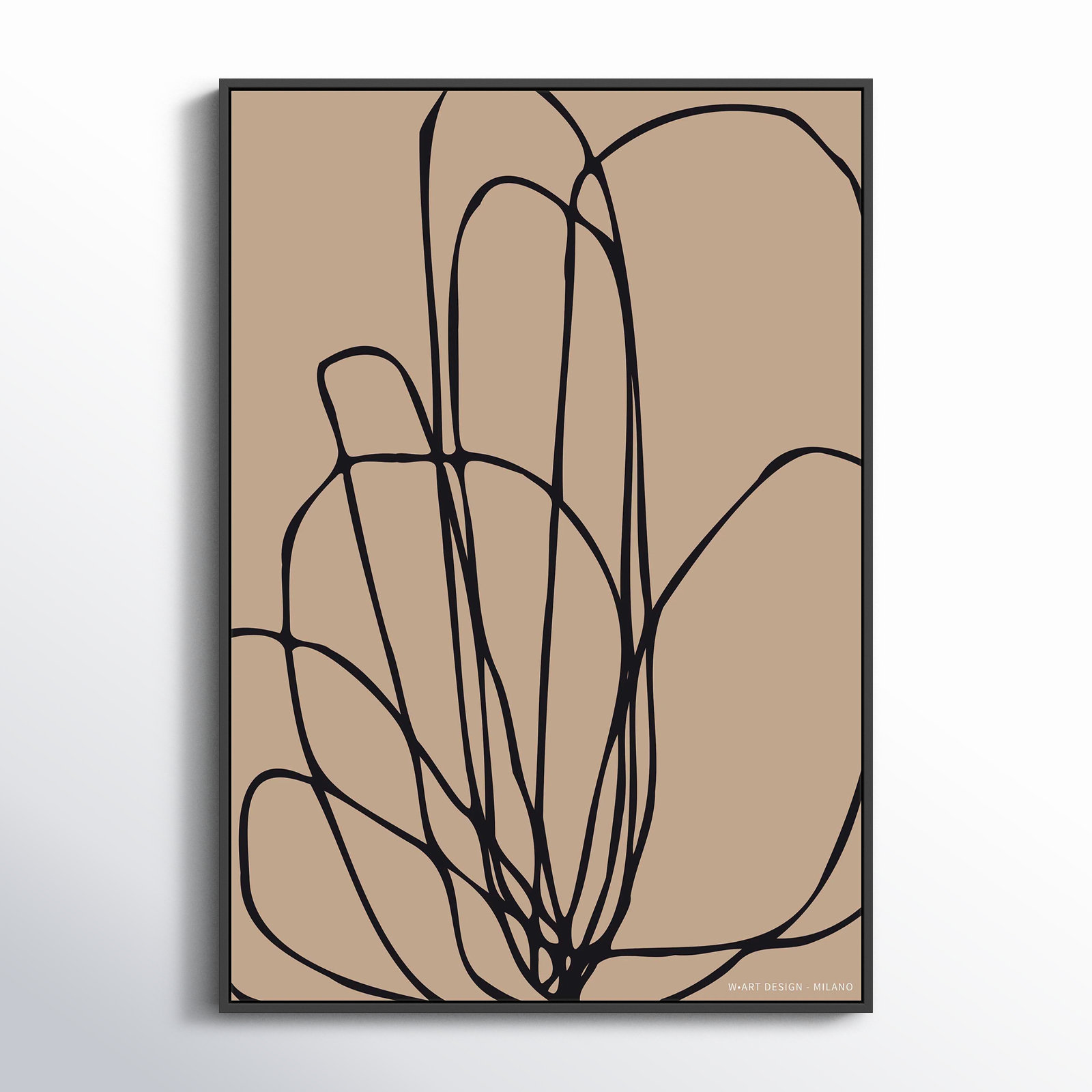 Julieta "Tracings 3" Print by Romina Gadler, 25" H x 17.5" W x 1.25" D, White Framed Canvas
