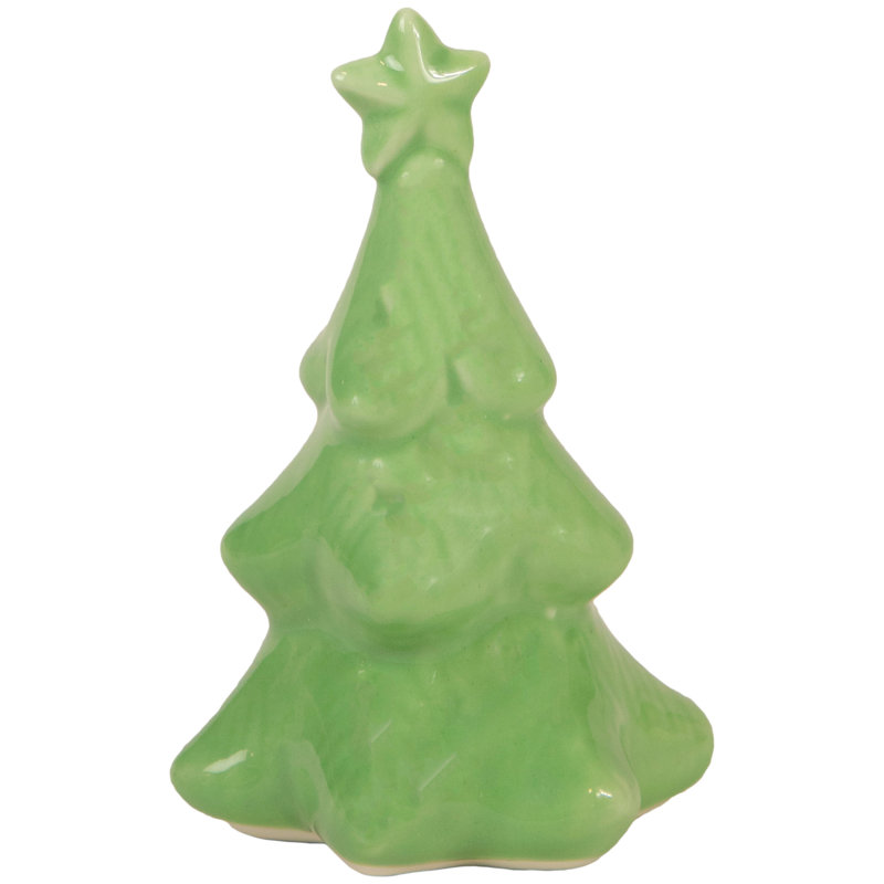 Décoration de Noël arbre en céramique vert 4,5 "