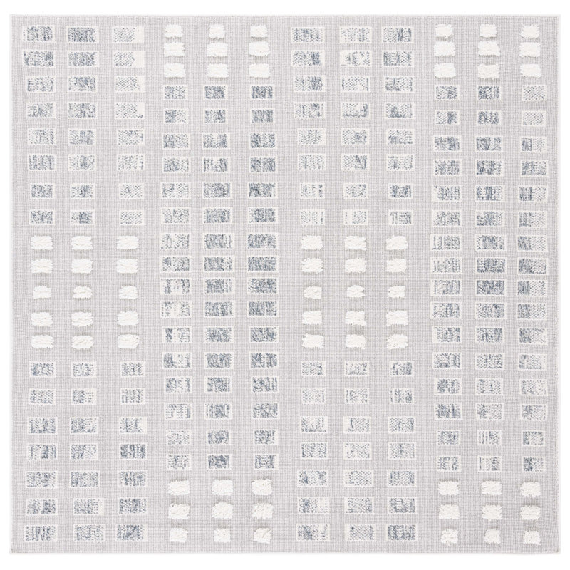 Delu Trends Performance Geometric Rug, Square 6'7"