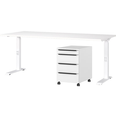 Mapua 2 Piece Standing Desk Office Set