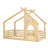 Kids Twin Solid Wood House Floor Bed with Window and Small Shelf-212148606-212148604