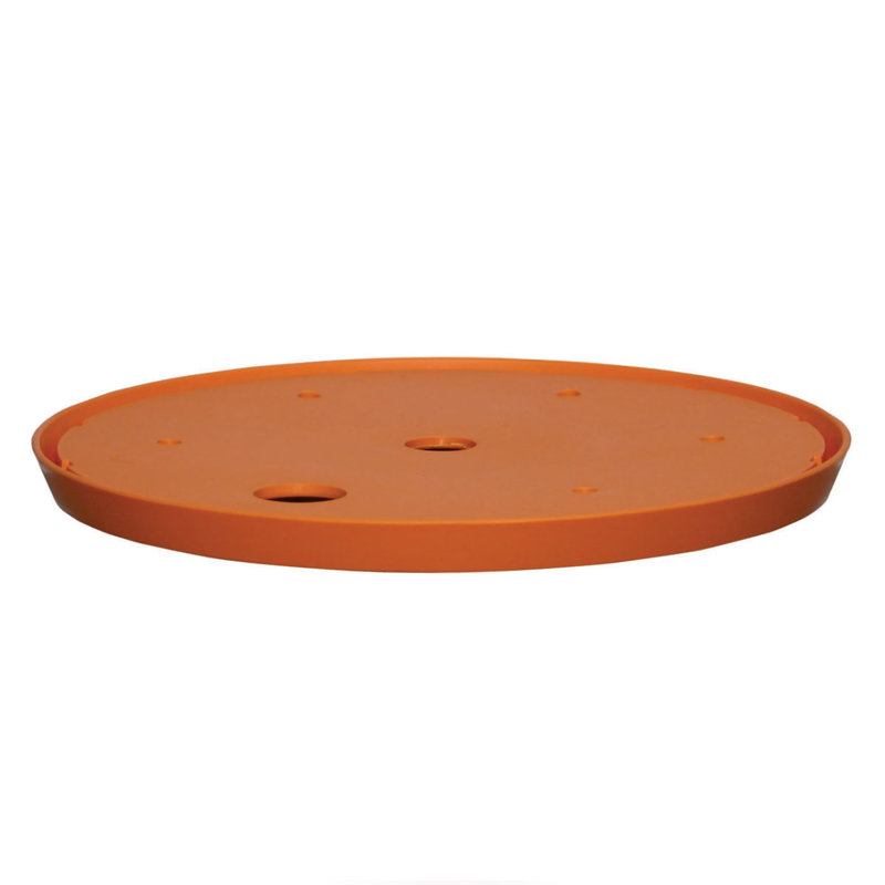 Ups-A-Daisy Round Indoor/Outdoor Planter Insert, 1" H x 15" W x 15" D, Orange