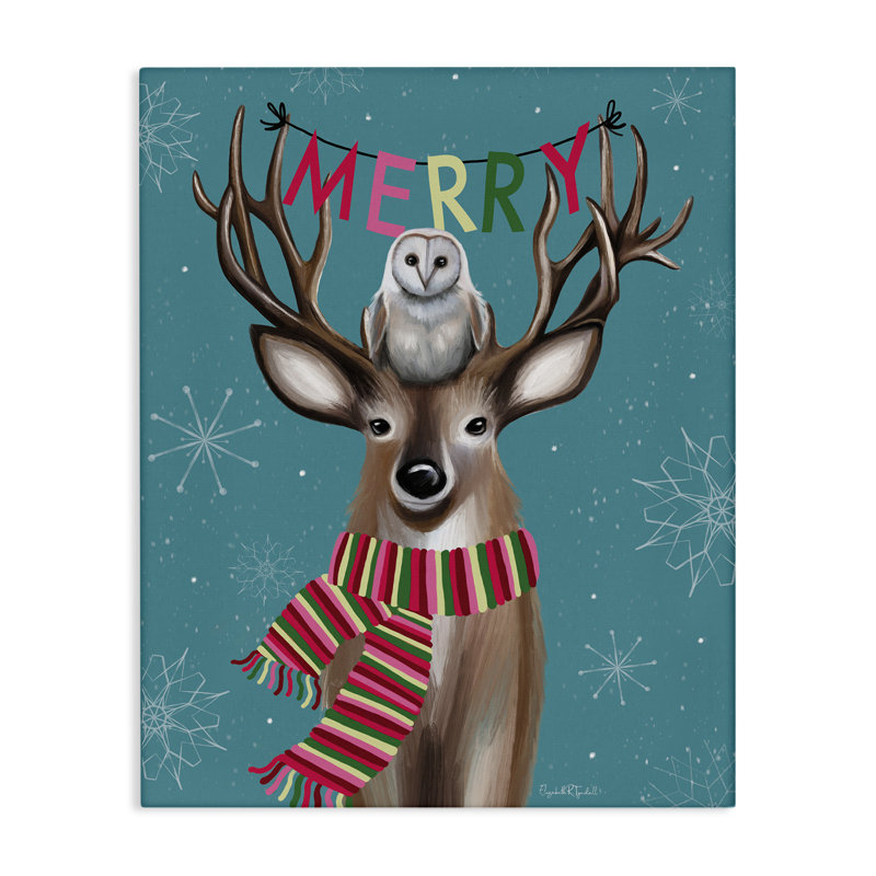Art mural sur toile Woodland Merry Creatures par Elizabeth Tyndall, H 30 po x l 24 po