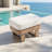 Assembly Free Sofa, Quick Assembly Coffee Table,Outdoor Aluminum Sofa Set, 6 Person Outdoor Seating Sofa, Wood Grain Veneer Sofa Set for Patio