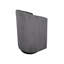 Chaise d'appoint - Fauteuil d'appoint rembourré en velours côtelé gris foncé-1952901544