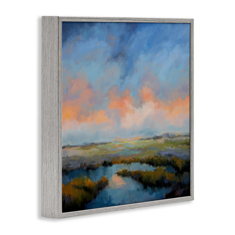  Art giclée encadrée pastel, Estampe numérique Farmhouse, H 17 po x l 17 po