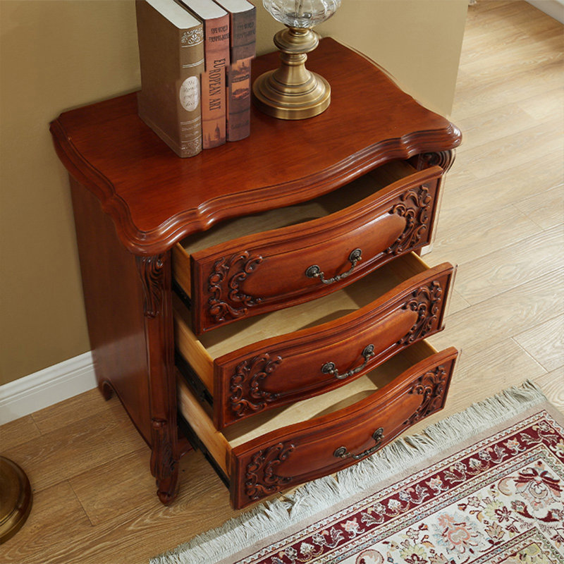Commodes et commodes rectangulaires en bois massif cerisier