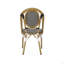Chaises d'extérieur en polyuréthane et aluminium pour l'extérieur, ensemble de 2, finition en bambou-1972269166
