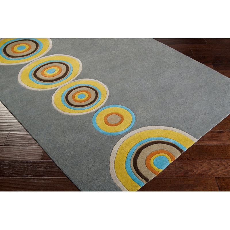 Wool Geometric Indoor Rug, Rectangle 2' x 3'