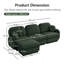 Canapé surdimensionné en L 105 po en chenille de 105 po, canapé à assise profonde avec repose-pieds mobile, coussins ronds exquis et coussins de dossier matelassés, pieds de cadre de base encastrés, assemblage facile-1896949885-2124108947