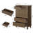 Vintage 6-Drawer Tall Dresser with Tapered Legs, Wood Chest, Light Brown-541762350