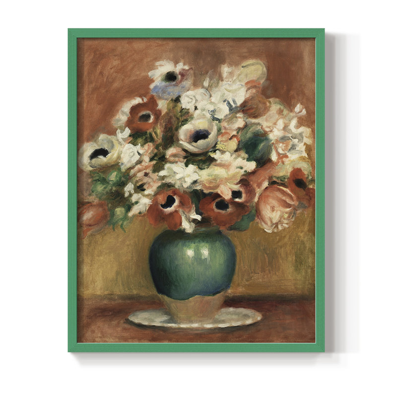 Reproduction florale vintage avec encadrement CECLX - bois massif