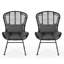 Chaise d'extérieur grise avec structure en fer et meubles à coussins imperméables avec support stable