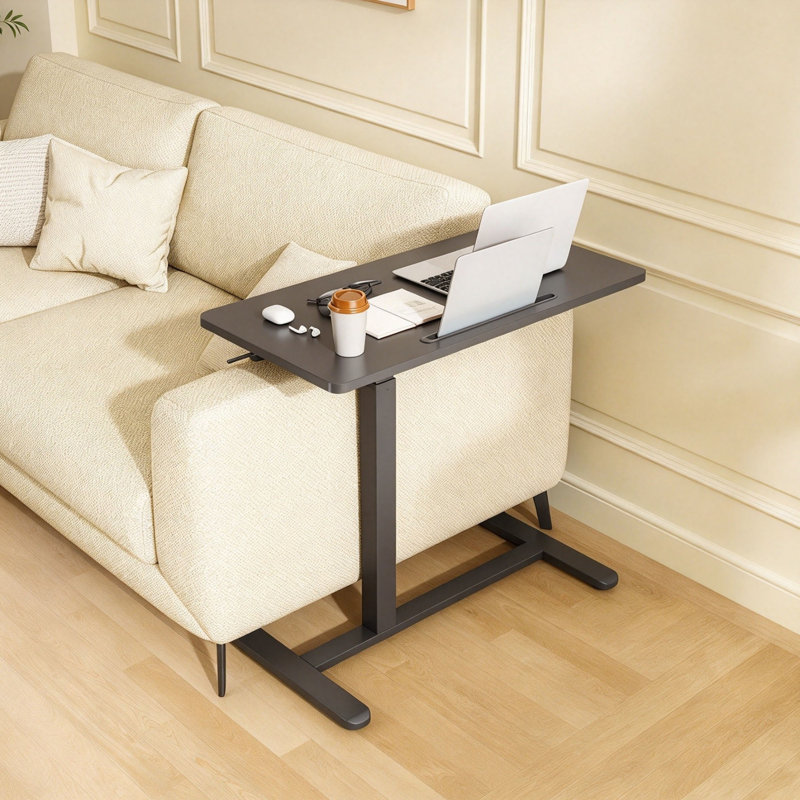 MDF Steel Computer Desk, Black