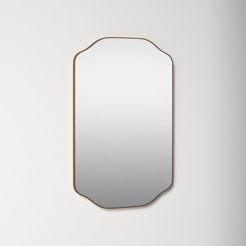 Eaton Metal Scalloped Mirror, Gold