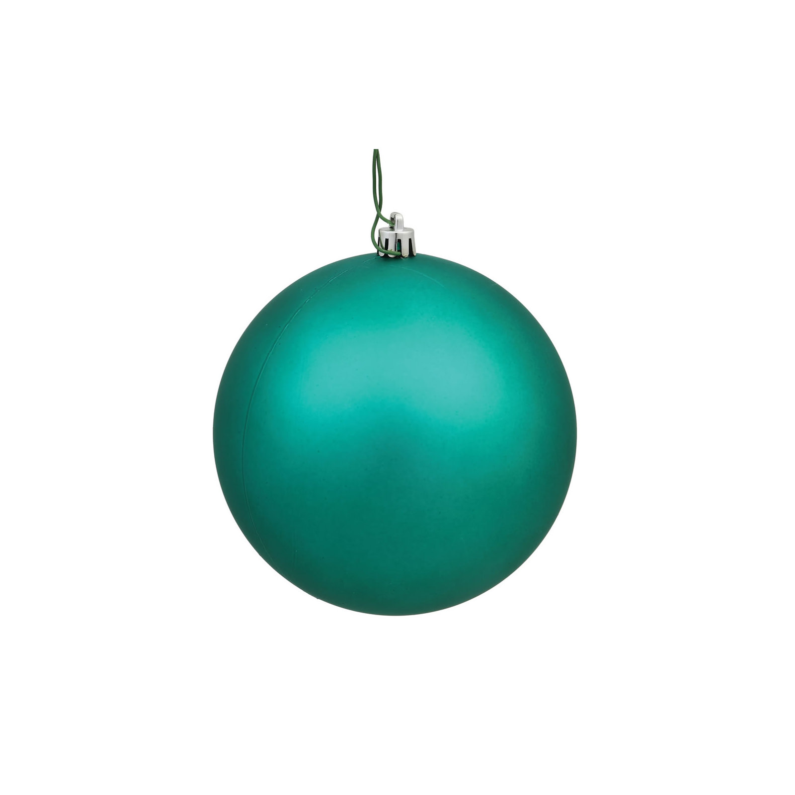 Christmas Ball Ornament, 4.75" H x 4.75" W x 4.75" D, Matte Teal